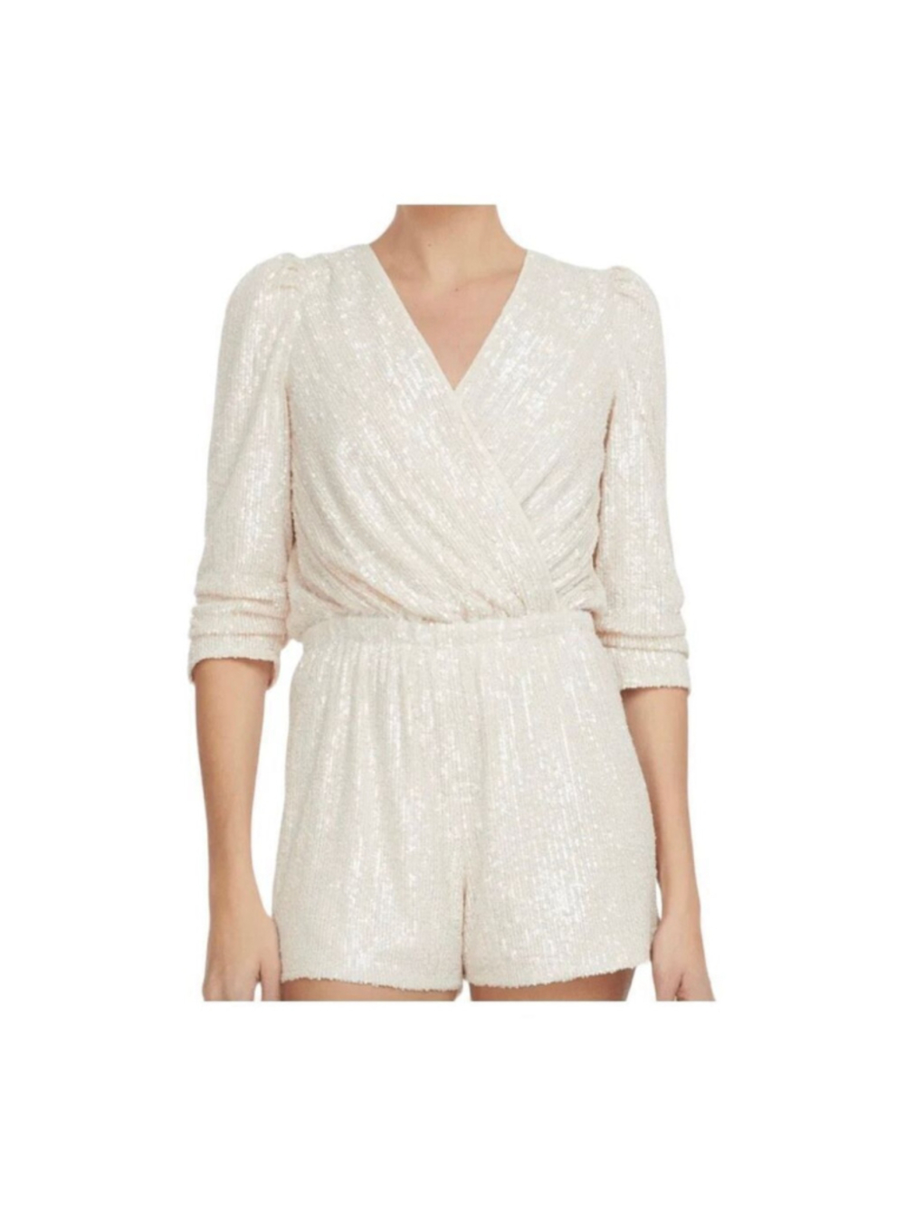 Generation Love Allegra Sequin Romper in Shell Size XS